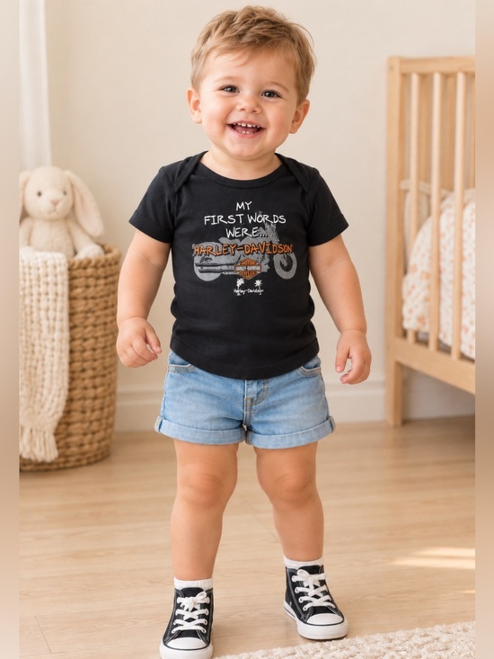 Harley Davidson Baby Bodysuit Grand Turk Graphic 18 Months NWT